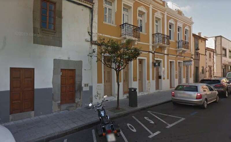 Uno de los naranjeros que queda en pie en la calle de León y Castillo (Foto TA)